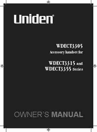 Uniden Cordless Telephone WDECT3315-page_pdf